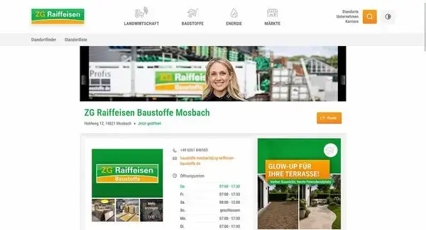 ZG Raiffeisen Baustoffe Mosbach ZG Raiffeisen Baustoffe Mosbach